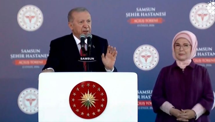 Cumhurbaşkanı Erdoğan Samsun Şehir Hastanesi’nin açılışında konuştu