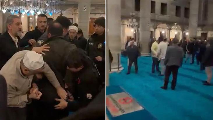 Eyüpsultan Camii’nde kavga çıktı, bir kişi havaya ateş açtı
