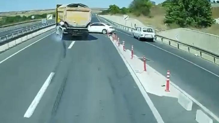Tekirdağ’da TIR şoförünün dikkati faciayı önledi!