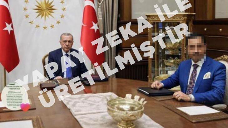 Yapay zeka görselli paylaşıma gözaltı! Cumhurbaşkanı Erdoğan ve Bakan Gürlek’in yanına kendisini ekledi