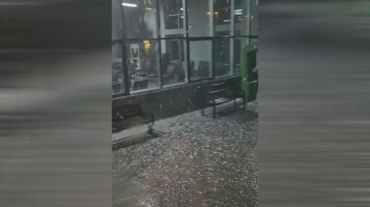Yozgat’ta dolu yağışı! Yerler beyaza büründü