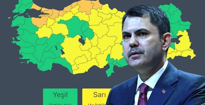 Bakan Kurum Meteoroloji hava durumu haritasını paylaşarak uyardı: 10 kente turuncu, 26 kente sarı kod!