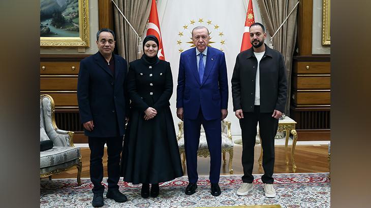 Cumhurbaşkanı Erdoğan Hind Rajab’ın ailesini Külliye’de kabul etti