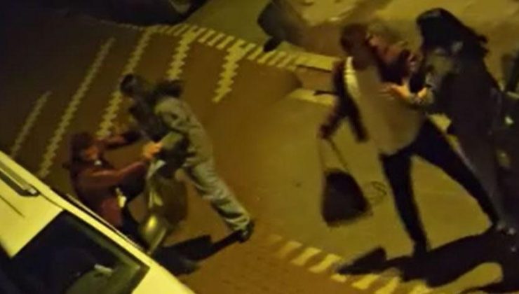 İstanbul’da şoke eden olay! Tartıştığı erkeği sokak ortasında taşladı