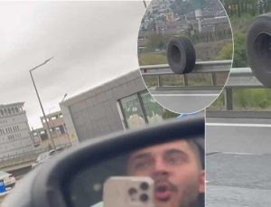 Kuzey Marmara’da TIR’dan fırlayan lastik korku saçtı
