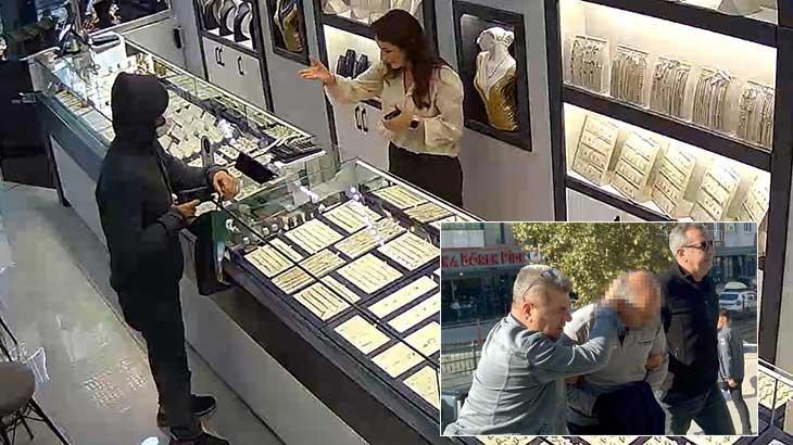 Oyuncak tabancayla kuyumcuyu soymaya kalktı, aldığı cevapla kaçtı! Kıskıvrak yakalandı