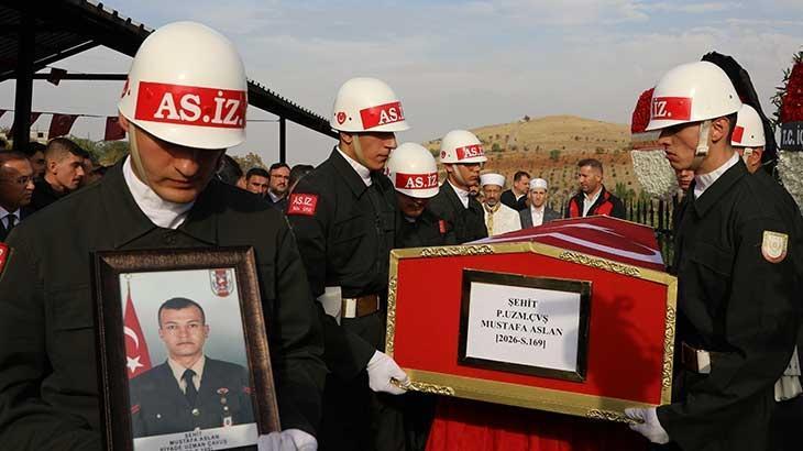 Şehit Piyade Uzman Çavuş Mustafa Aslan, son yolculuğuna uğurlandı